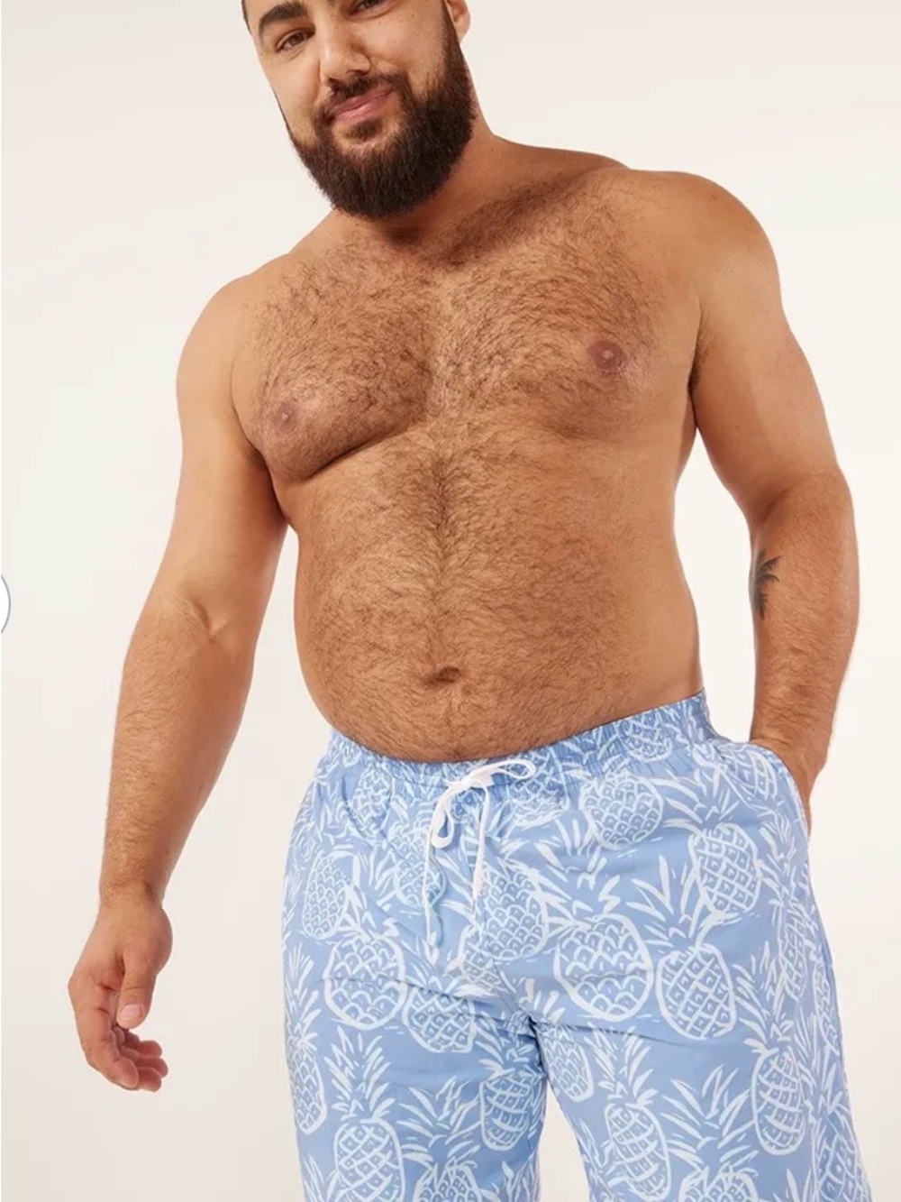 Chubbies The Thigh-napples Classic Swim Trunks Faded Blue Pineapple Men’s XXXL - Picture 8 of 10